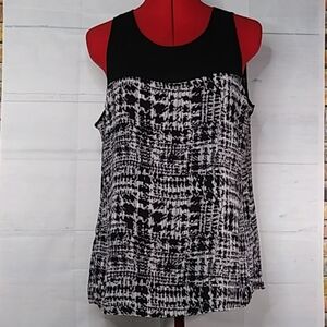 BCBGMaxAzria Lucie Sleeveless Blouse Sz M